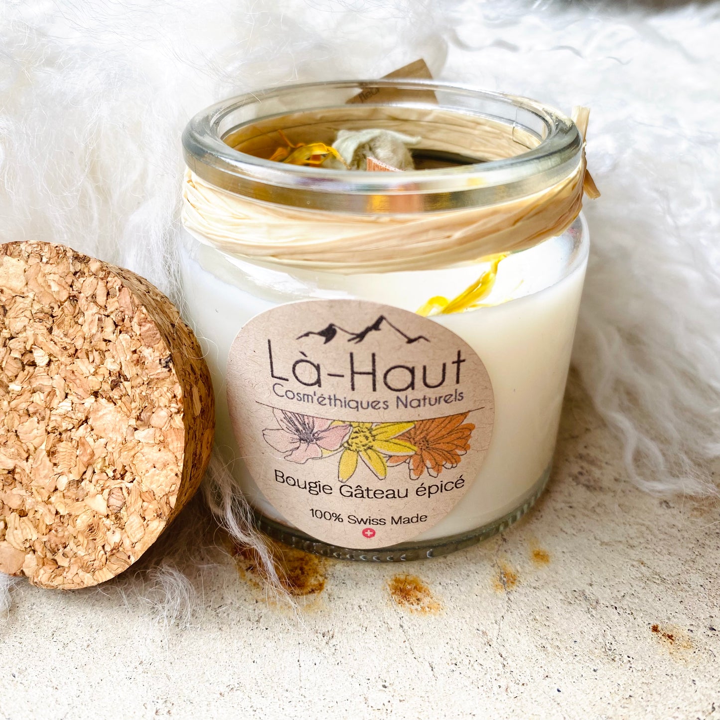 Bougie « Gâteau épicé » - Là-Haut Cosm’éthiques Naturels