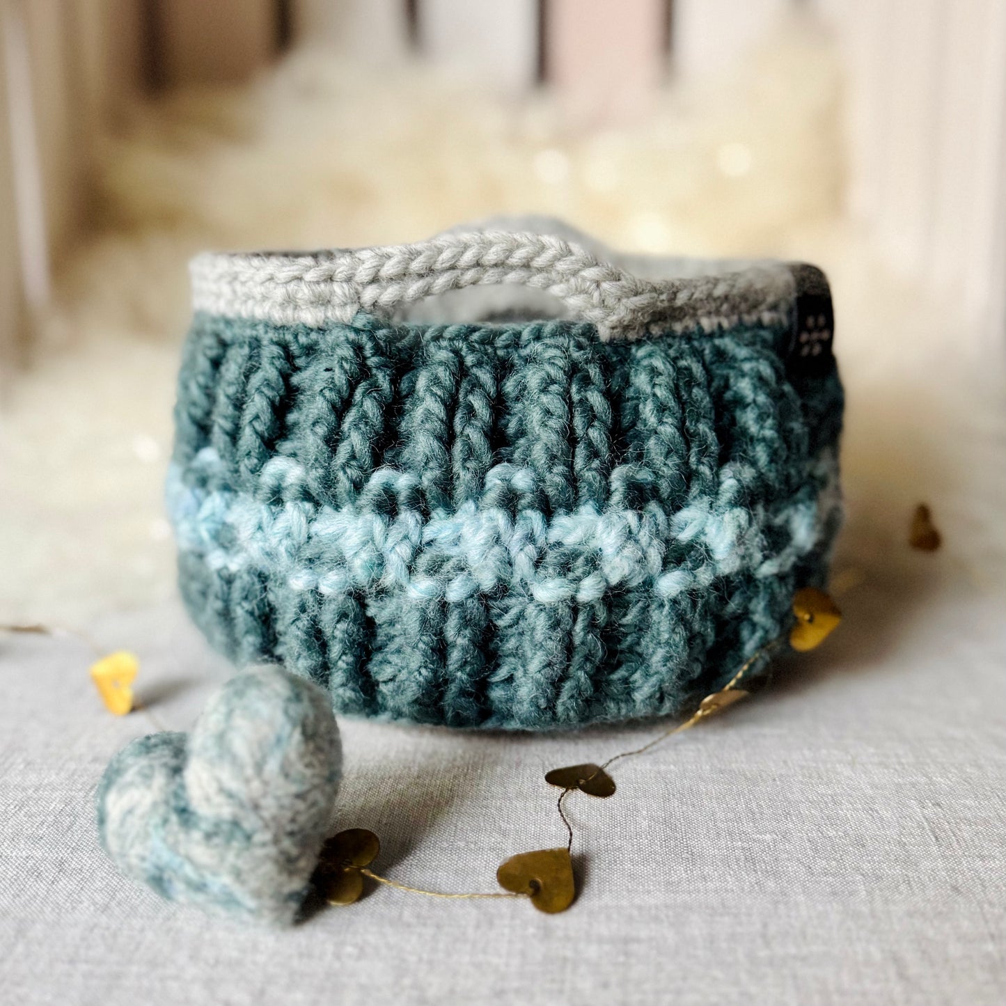 Wollkorb-Set, 2-teilig - Verschiedene Farben