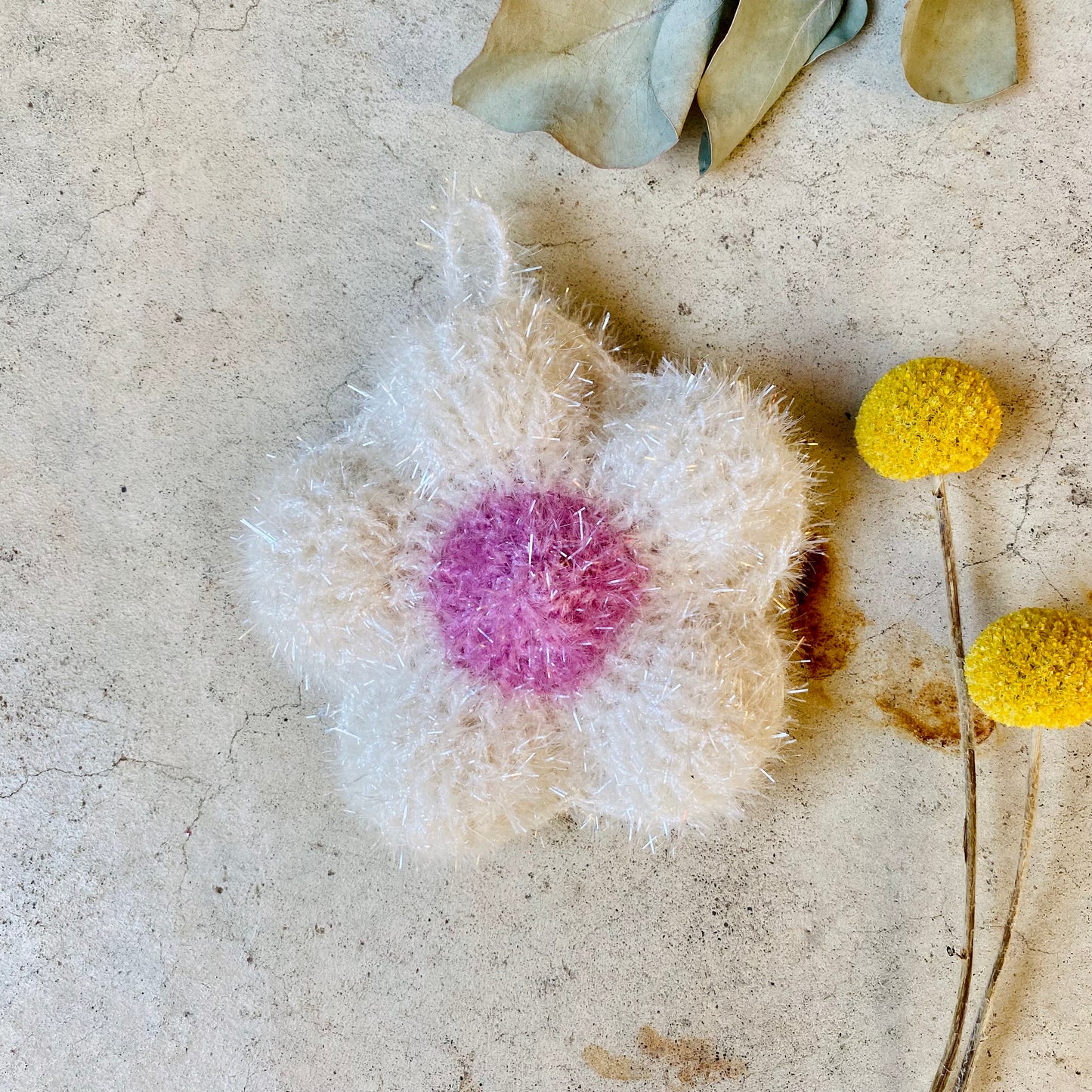 Eponge Fleur au coeur mauve