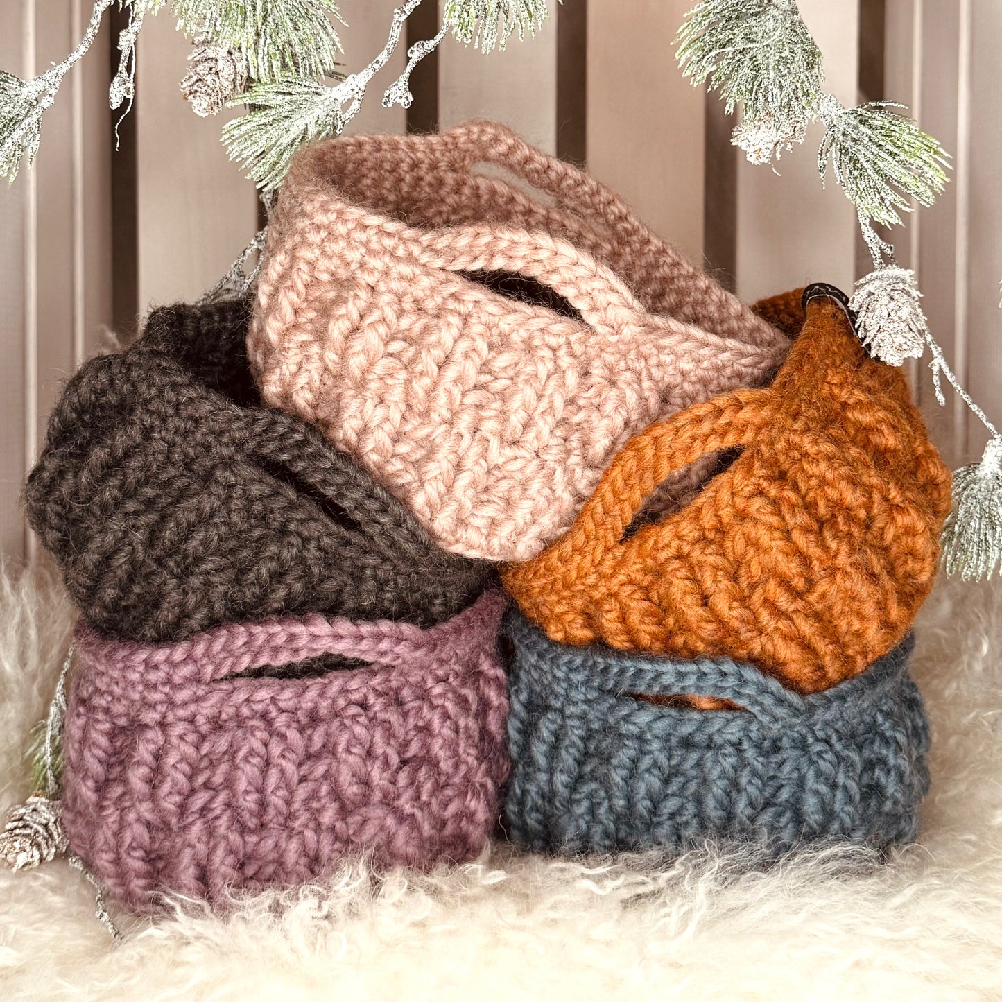 Panière en laine - Divers coloris