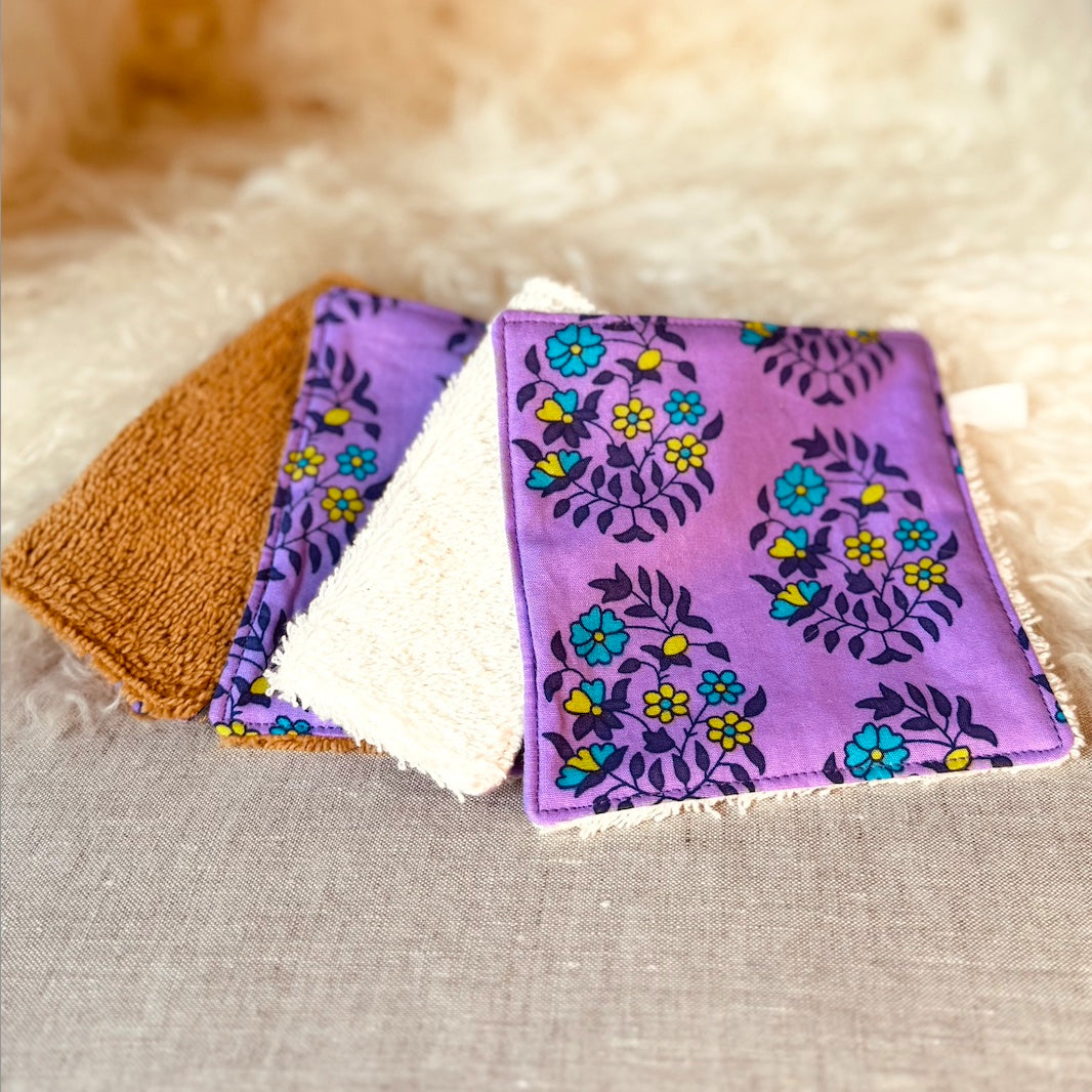 Lingettes démaquillantes - Set de 4 - Divers coloris
