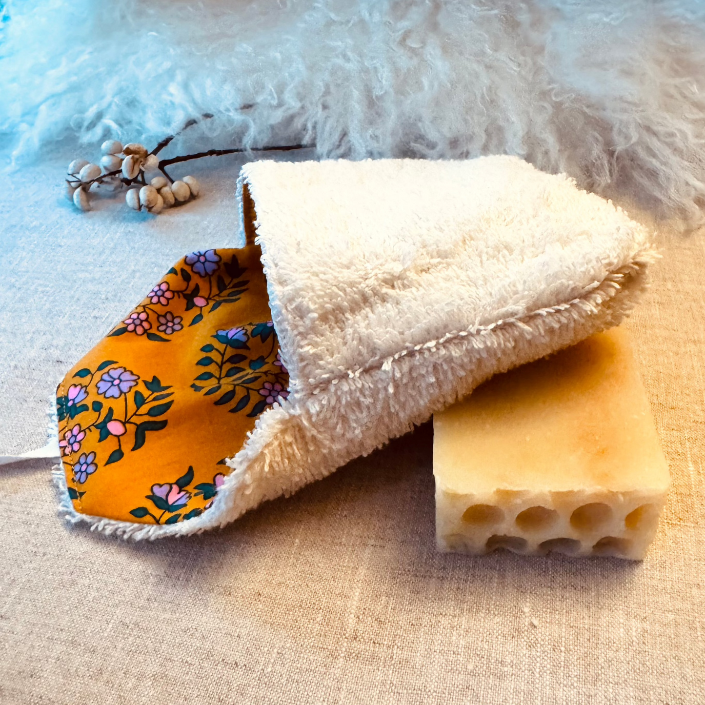 Pochette à savon voyageur - Shalin safran