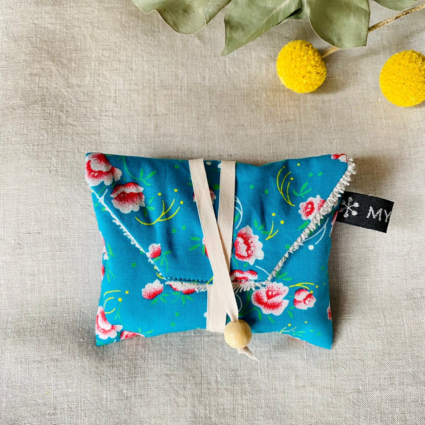 Pochette du savon voyageur - Pivoine Turquoise