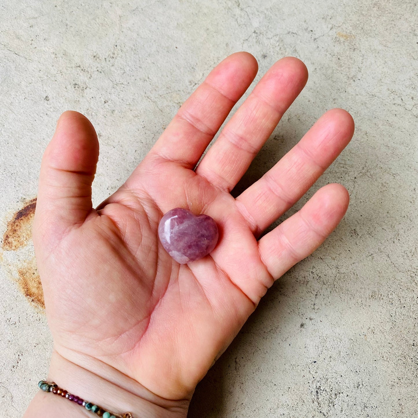 Coeur en quartz rose violet - Stones by Lauraluise & co