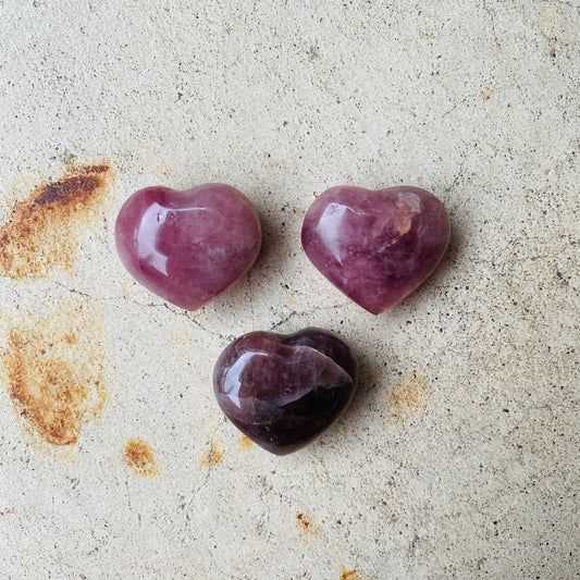 Coeur en quartz rose violet - Stones by Lauraluise & co