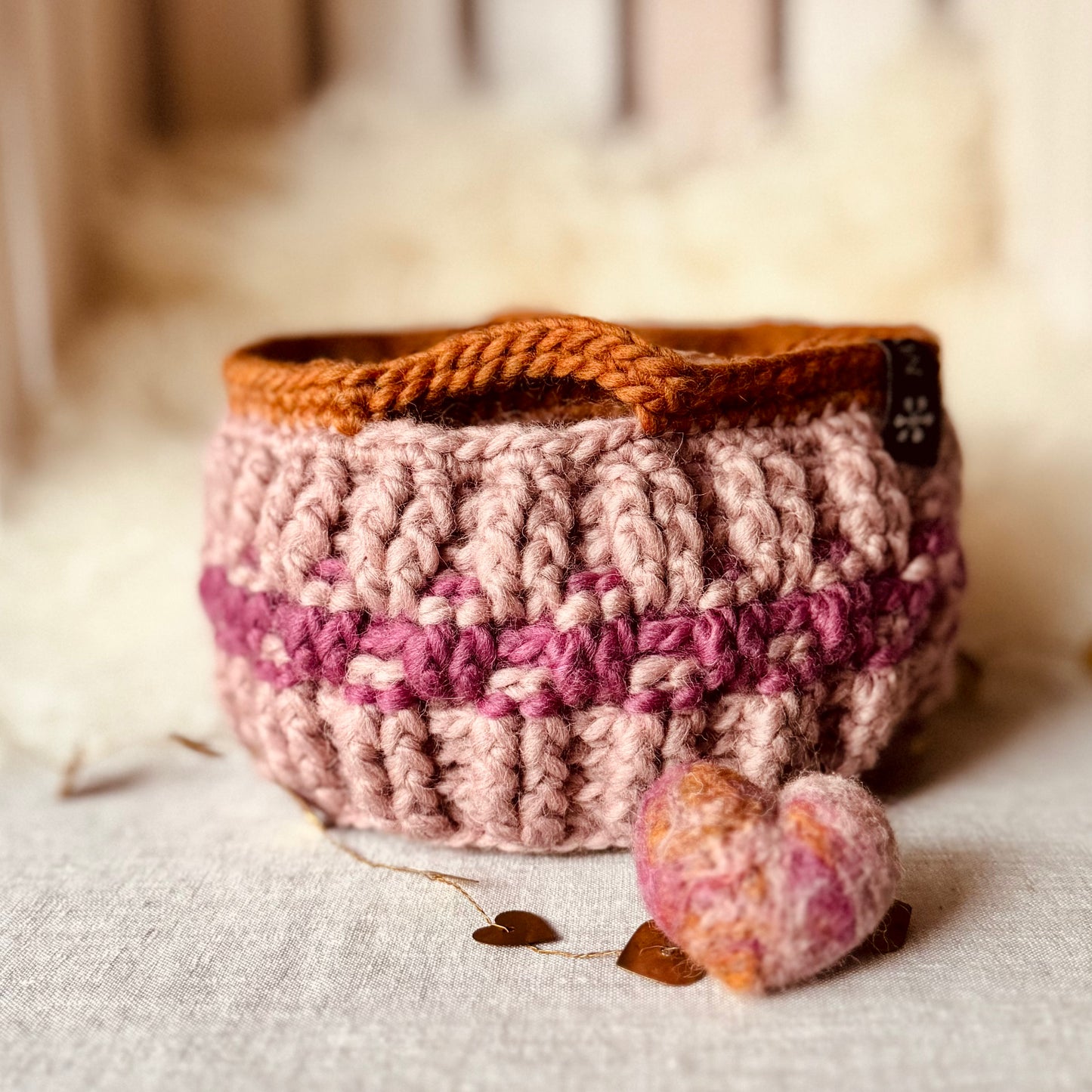 Duo de panières en laine - Divers coloris