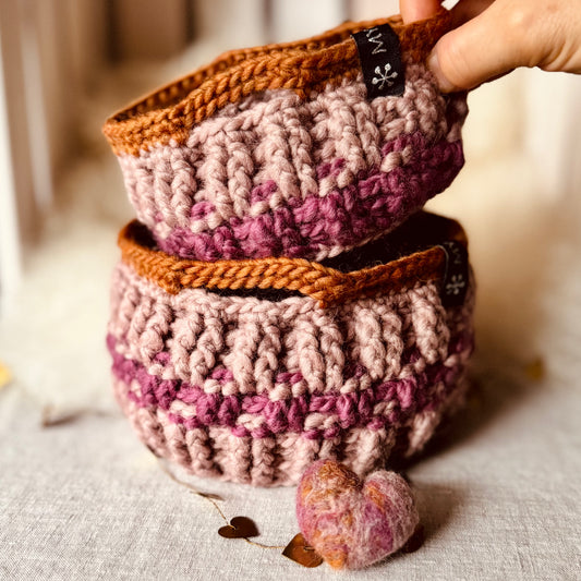 Duo de panières en laine - Divers coloris