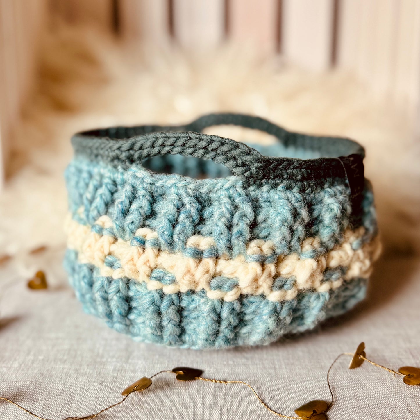 Duo de panières en laine - Divers coloris