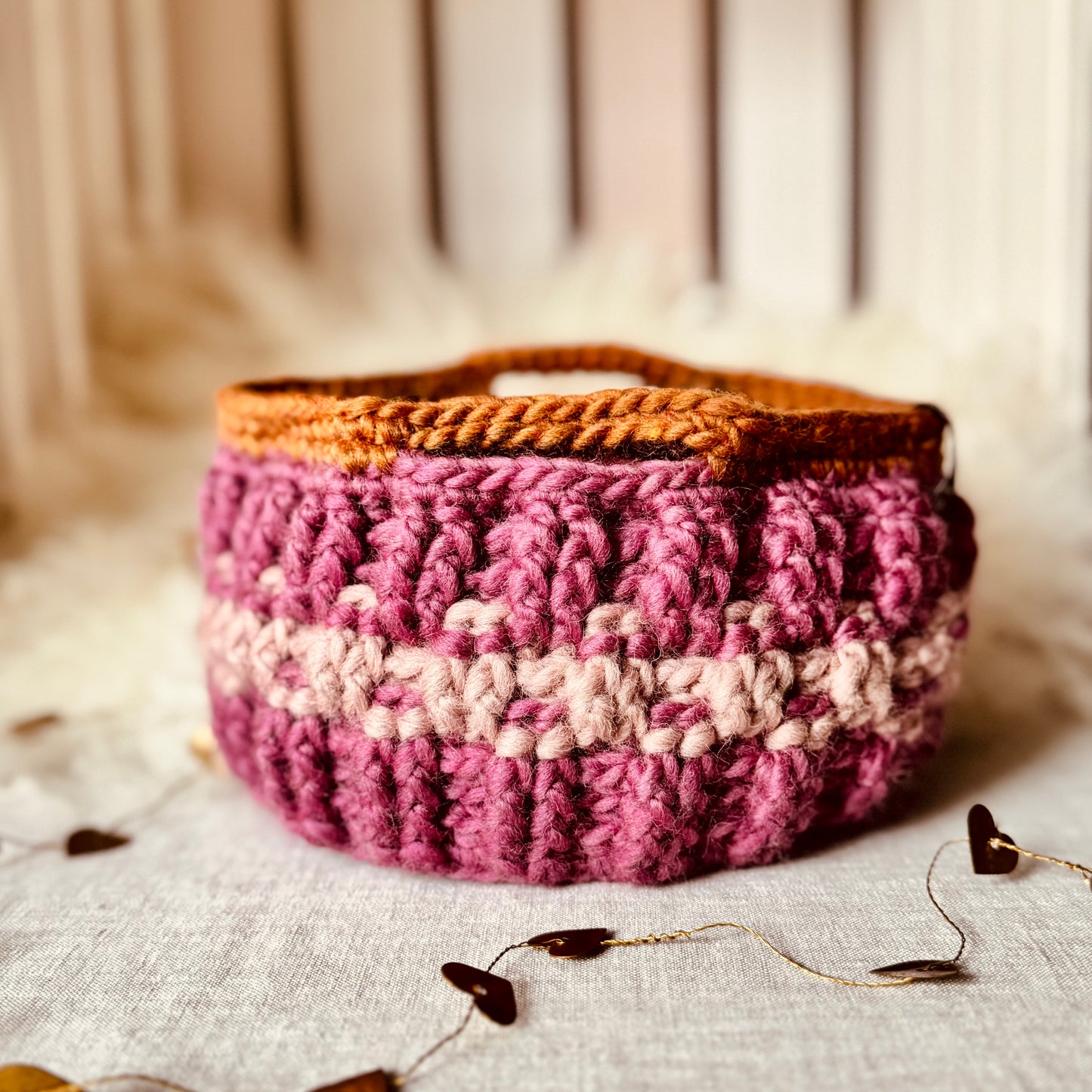 Duo de panières en laine - Divers coloris