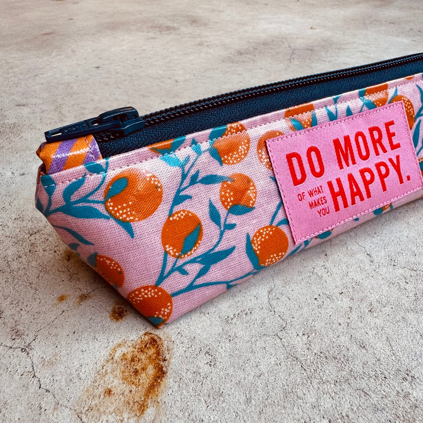 Trousse à crayons et stylos - Orange blossom