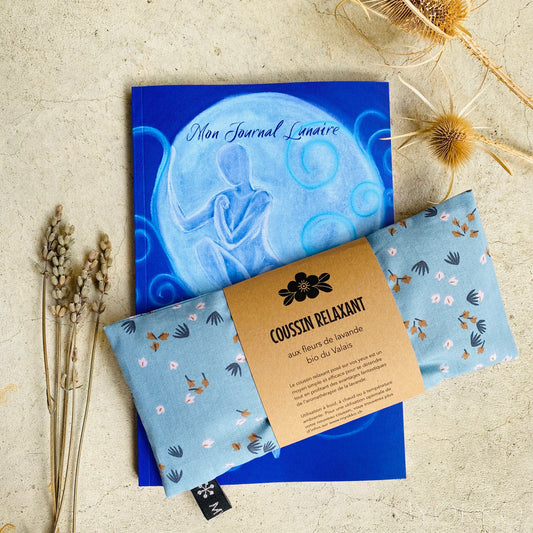 Coussin relaxant aux fleurs de lavande bio & Journal Lunaire - Edition limitée