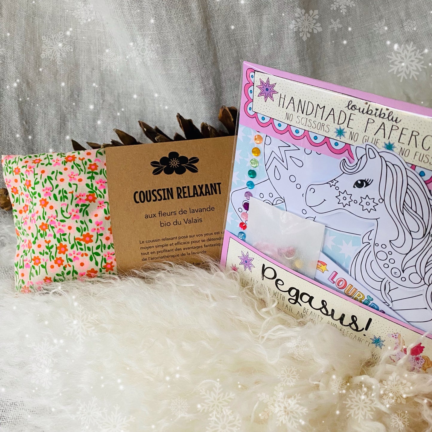 Coussin relaxant aux fleurs de lavande bio & Kit Créatif - Edition limitée