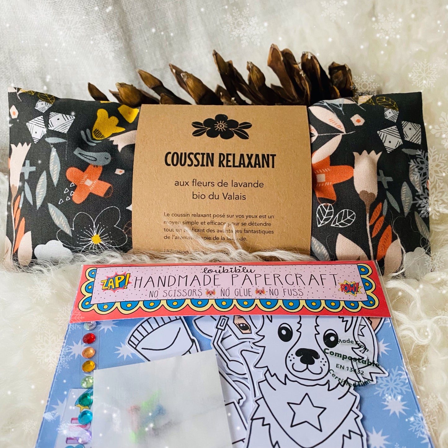 Coussin relaxant aux fleurs de lavande bio & Kit Créatif - Edition limitée