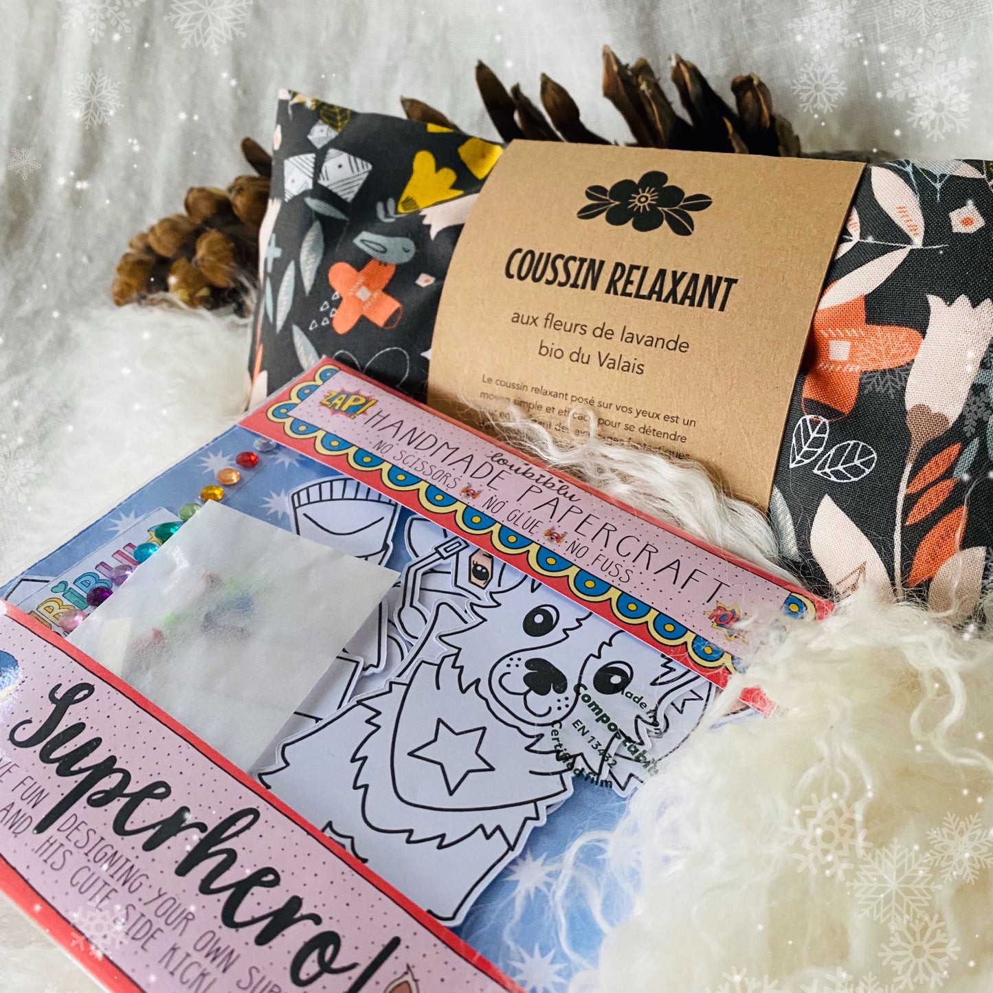 Coussin relaxant aux fleurs de lavande bio & Kit Créatif - Edition limitée